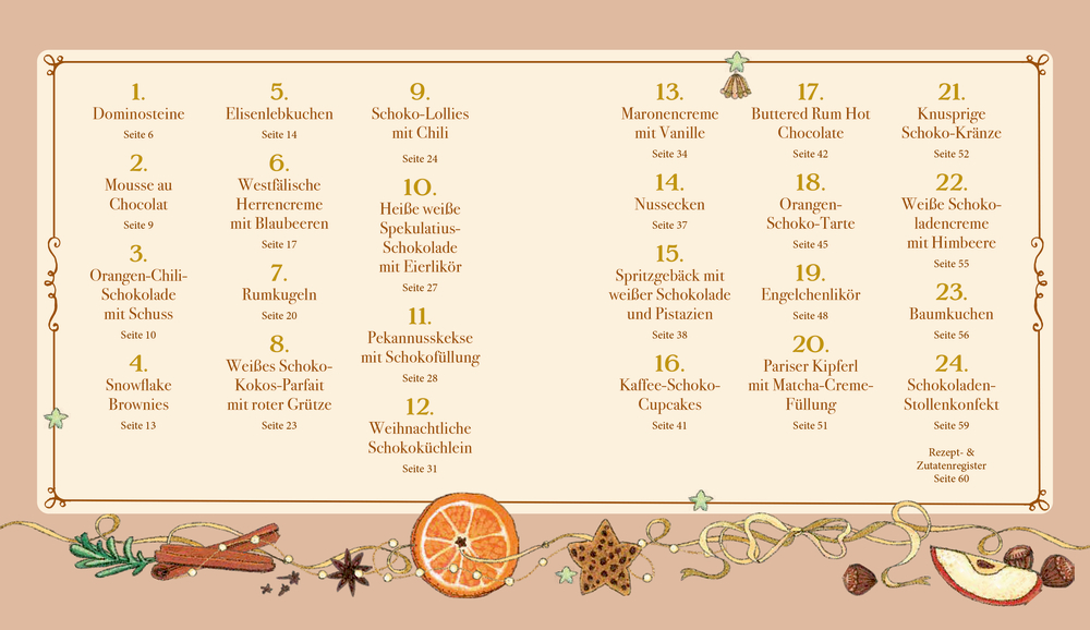24 Schokoträume bis Weihnachten. Ein kulinarischer Adventskalender