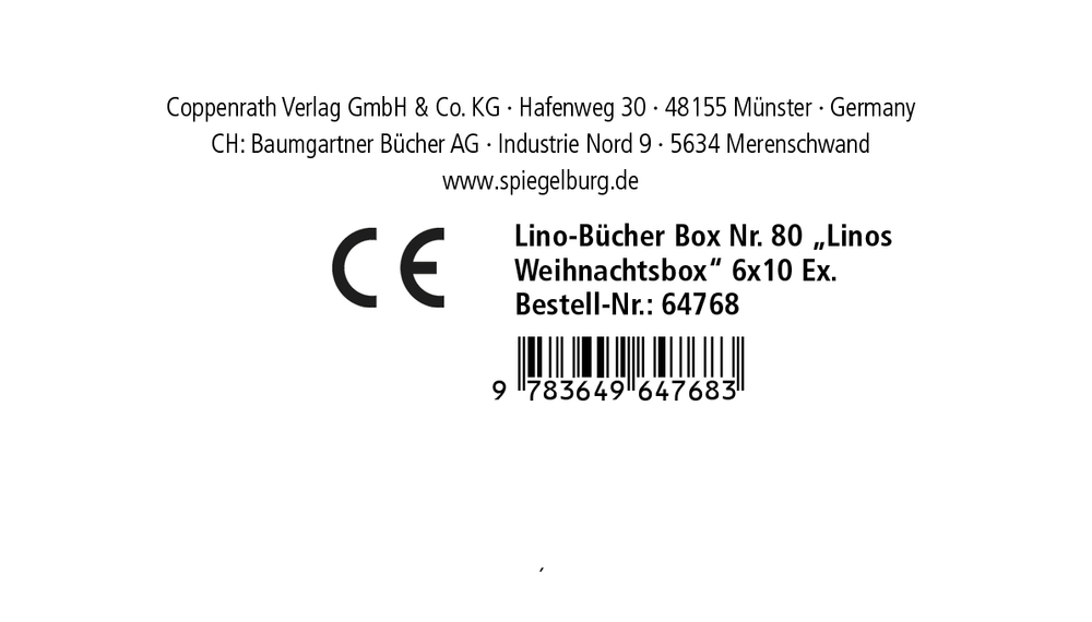 Linos Weihnachtsbücher (6 Lino-Bücher)
