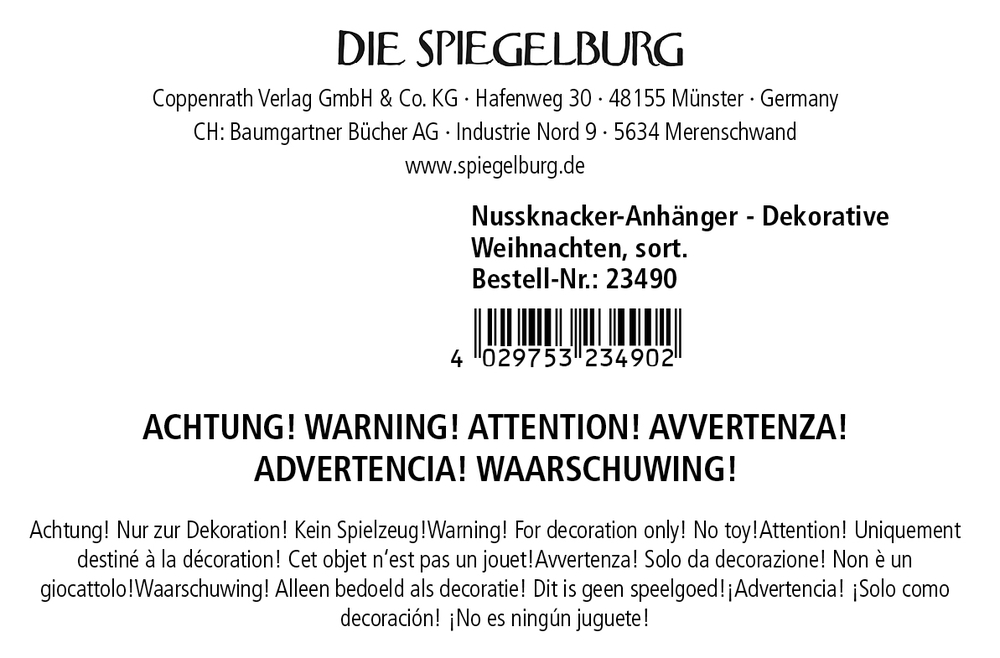 Nussknacker-Anhänger - Dekorative Weihnachten