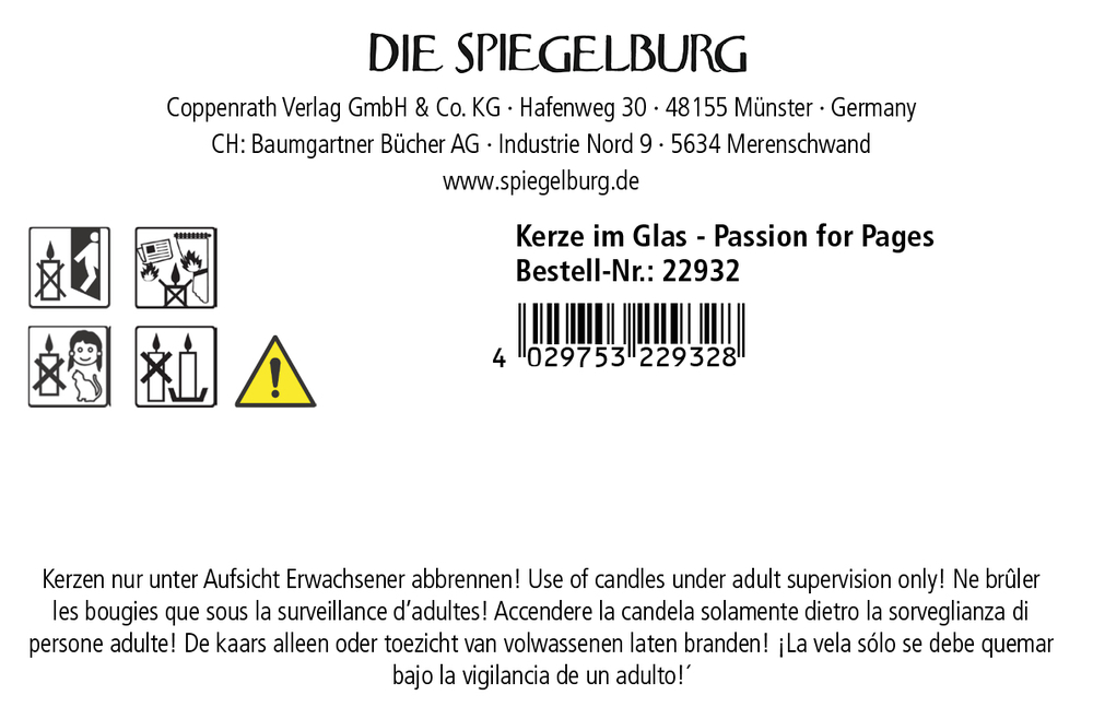 Kerze im Glas - Passion for Pages