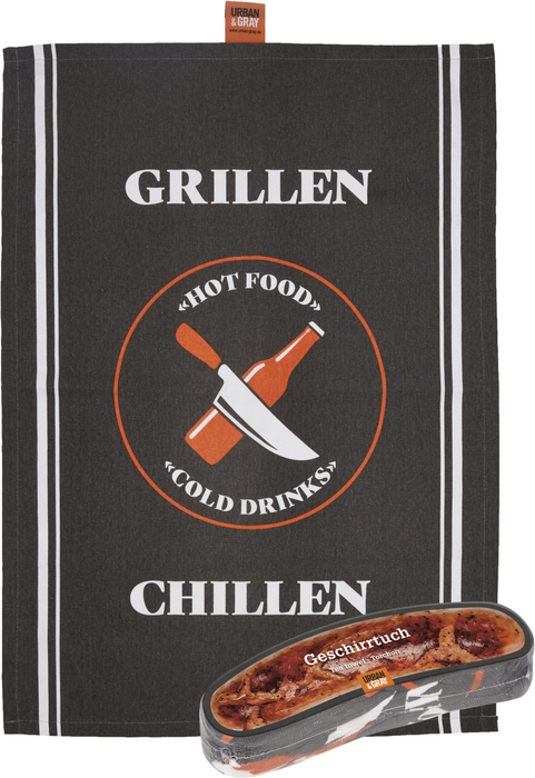 Geschirrtuch SERVICEKRAFT Grillen&Chillen - Urban&Gray