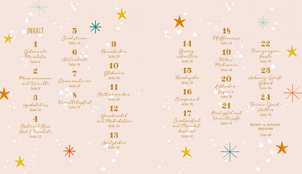 Buch-Adventskalender 24 Weihnachtsklassiker - Süße Rezepte für den Advent