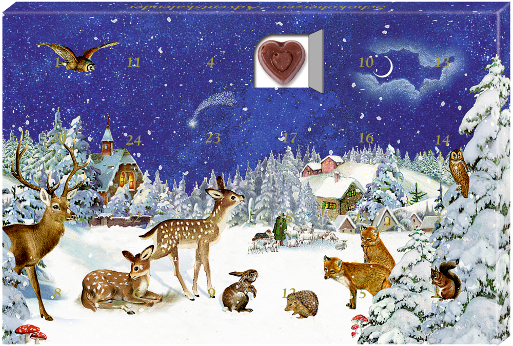 24 Süße Herzmomente im Advent, Schoko-Adventskalender (Behr)