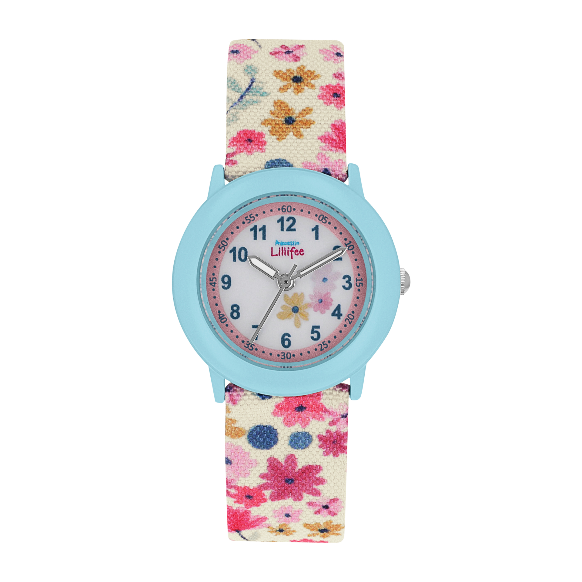 blau/weiß, Armbanduhr Prinzessin Lillifee (Lizenzmarke Amor)