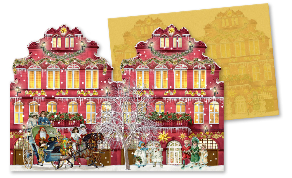 Nostalgisches Weihnachtshaus - Windlicht-Mini-Adventskalender (Behr)