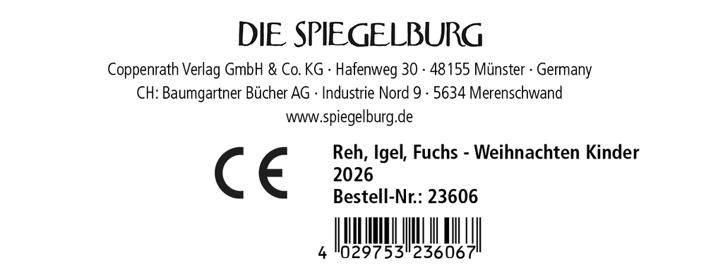 Igel (Plüsch) - Fröhliche Weihnachten