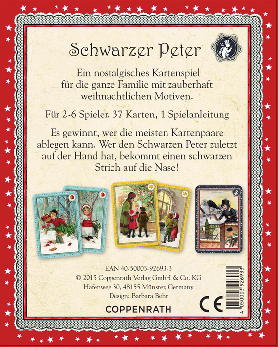 Schwarzer Peter - Nostalgisches Kartenspiel, Adventsschachtelspiel(Behr)