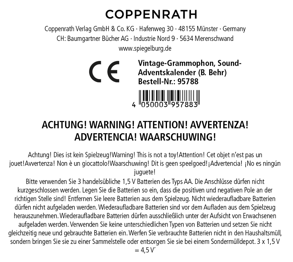 Vintage-Grammophon, Sound-Adventskalender (B. Behr)