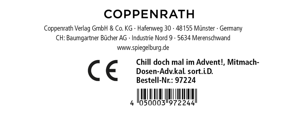Yoga, Chill doch mal im Advent!, Mitmach-Dose-Adventskalender