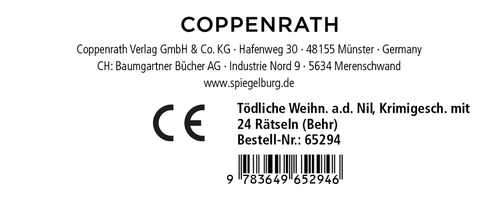 Tödliche Weihnachten auf dem Nil, Krimigeschichte mit 24 Rätseln (Behr)