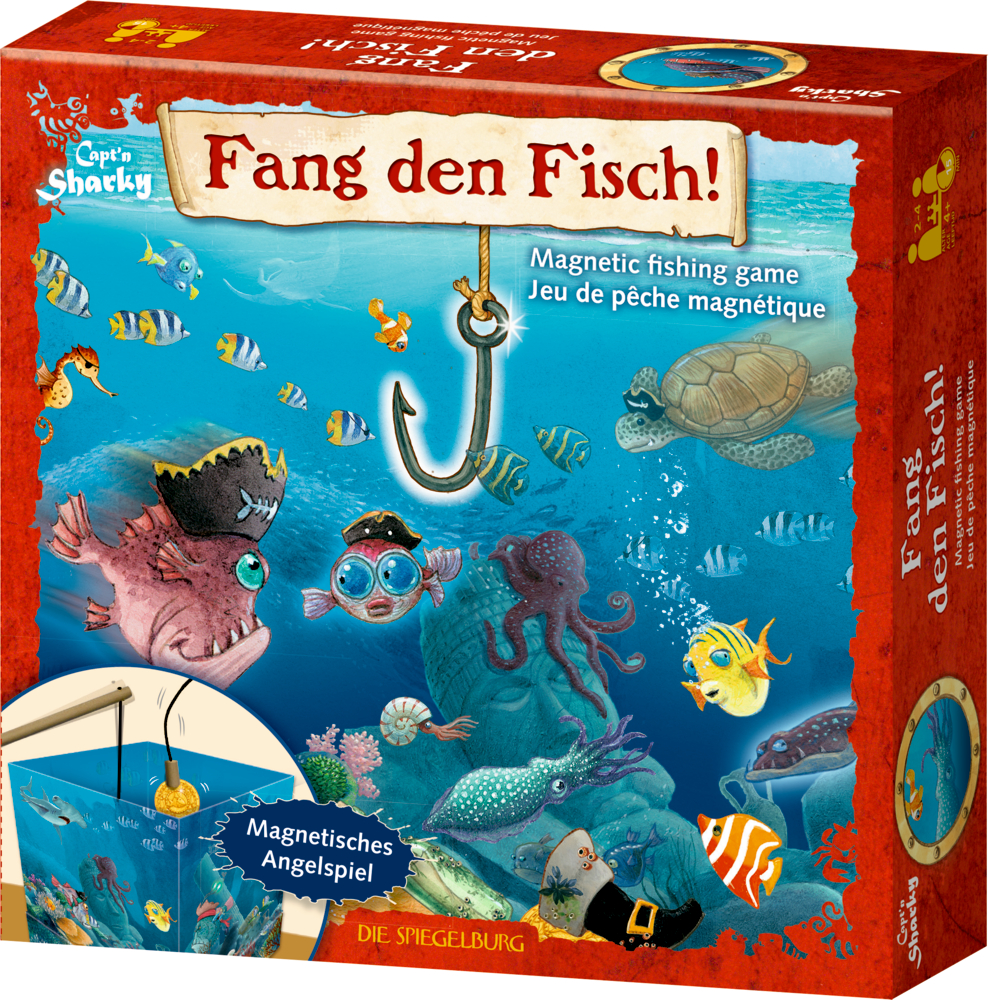 Magnetisches Angelspiel mit Unterwassertieren und einem großen Haken – fange sie alle in Fang den Fisch!.