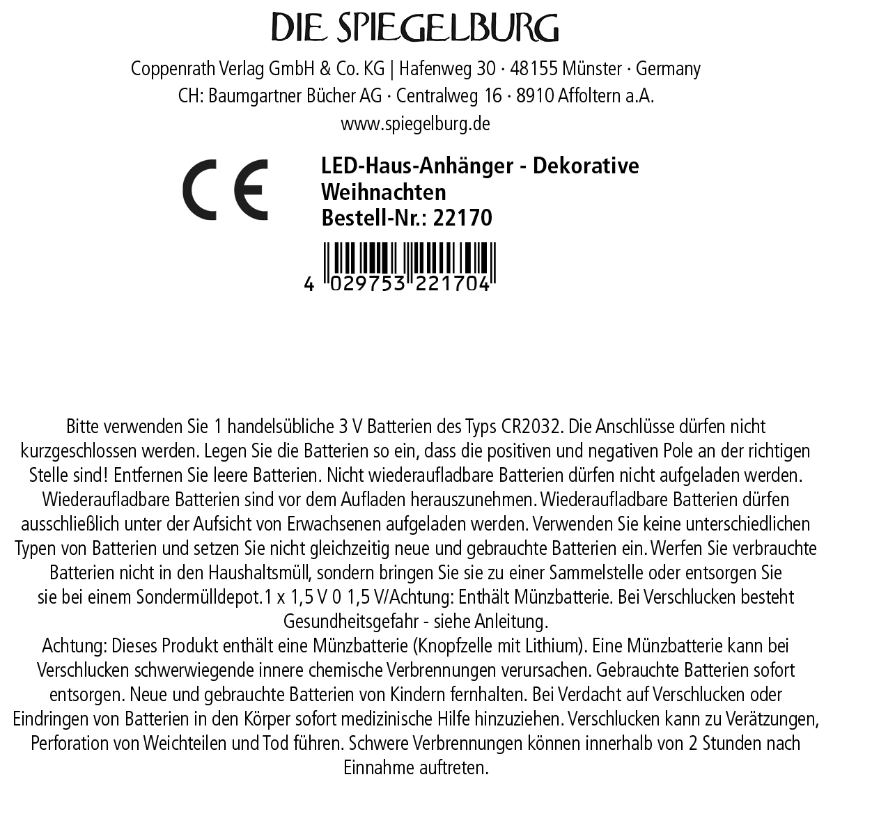 LED-Haus-Anhänger - Dekorative Weihnachten
